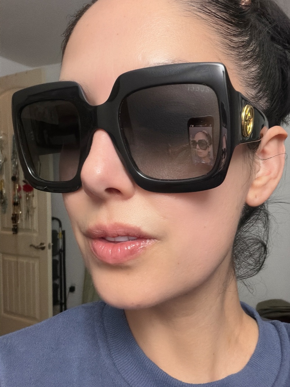 Gucci Oversized Square Sunglasses in Black - Picture 13 of 13